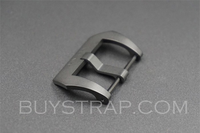 Aftermarket Tang Buckle Matt Steel With Black PVD Coating, 22mm, Luminor 44-47 Mm, Radiomir 45-47-48 Mm And Radiomir 1940 47 Mm