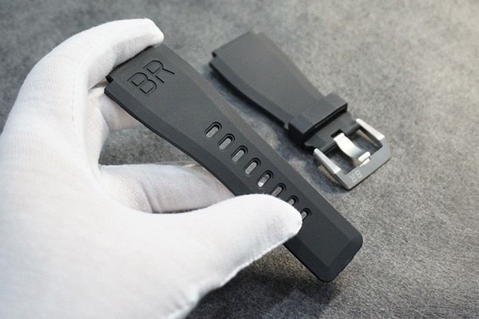 24MM Waterproof Silicon Black Rubber Strap For Bell Ross BR-X1 - BR 01 - BR 03 Aero GT strap