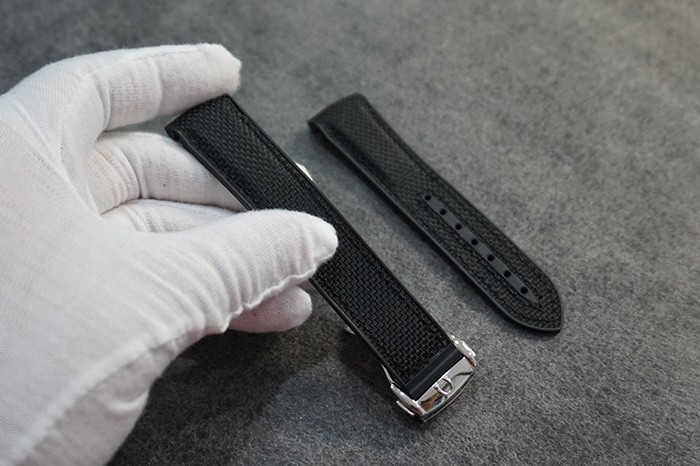 20mm 22mm Black Surface Canvas Material Black Back Rubber Strap For Omega Seamaster 600m