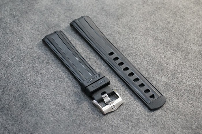20x18mm Black rubber strap for Omega Seamaster 300 With quality pin buckle