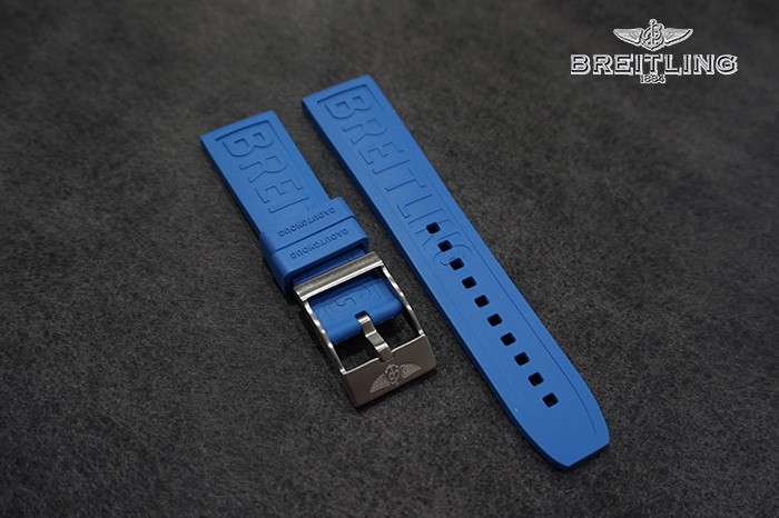 2022 SUMMER REPLACEMENT BREITLING COLOR BLUE DIVER PRO RUBBER STRAP - 22 MM. BUCKLE INCLUDED
