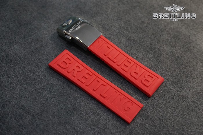 NEW Colors Summer Breitling Replacement 157S Red Rubber Diver Pro III Watch Band Strap 22-20mm