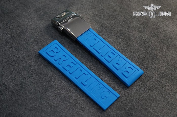 NEW Colors Summer Breitling Replacement 157S Color Blue Rubber Diver Pro III Watch Band Strap 22-20mm