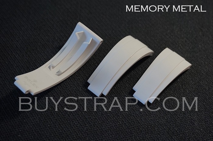 20MM WHITE MEMORY METAL RUBBER STRAP FOR ROLEX OYSTER PERPETUAL YACHT-MASTER 40, SUBMARINER AND DAYTONA