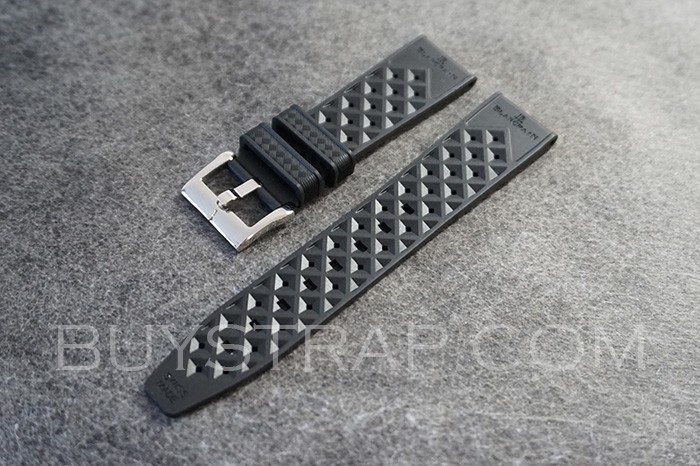 2023 New Black Rubber Strap For Blancpain Watch. 20x18