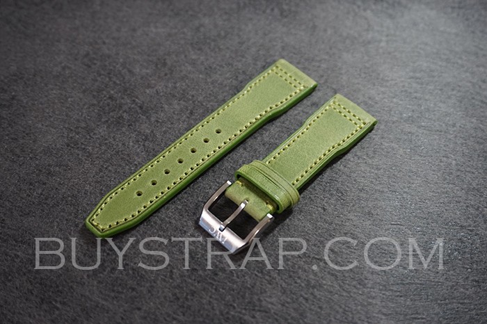 IWC AFTERMARKET 20MM 21MM 22MM VINTAGE MINT CALF STRAP WITH TANG BUCKLE