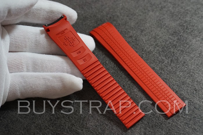 2023 RED 3KF TOP VERSION HIGH QUALITY RUBBER (NOT SILICONE) 21MM FOR PATEK PHILIPPE AQUANAUT 5167