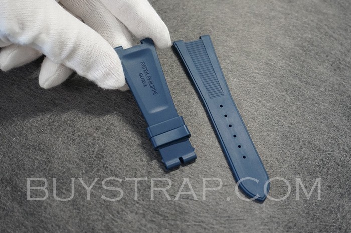 2023 Dark Blue Natural Rubber 25x18 Watch Strap Band For Patek Philippe Nautilus 5712 5726
