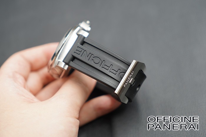 2021 Edition Panerai Black 24.0/22.0 MM Synthetic Rubber Aftermarket Replacement Strap