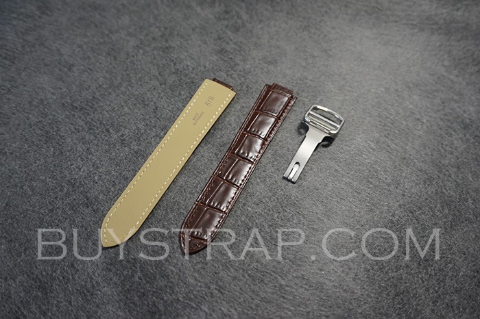 AF Edition 20mm Alligator Style Brown Calf Leather Strap For Cartier Ballon Bleu