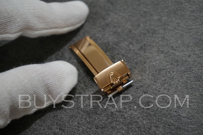 Replacement Rolex Cellini Watch 16MM Rose Gold Color Folding Clasp Deployment Buckle