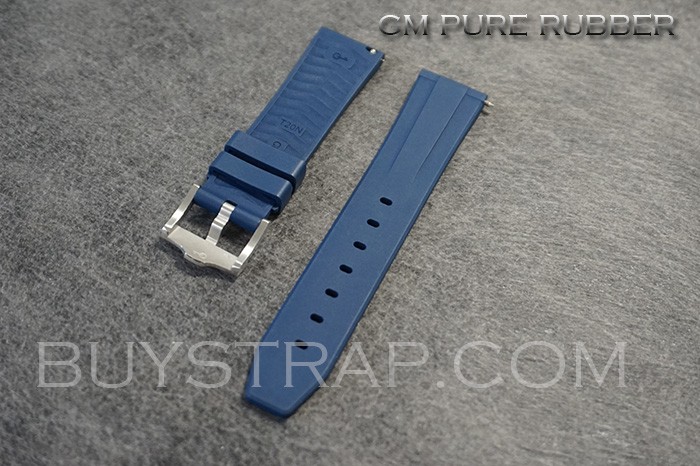 2024 New GM 20mm Quick-Change Pure Rubber (Not Silicone) Blue Color Universal Strap Fits IWC and ROLEX Daytona and Submariner