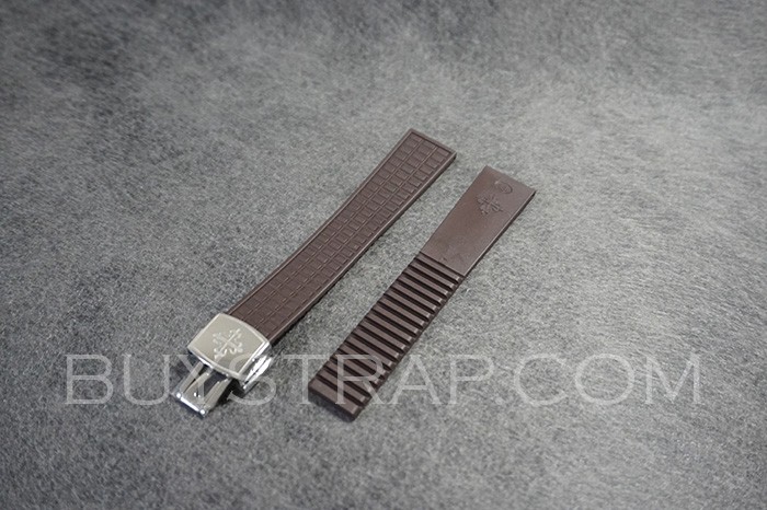 19x16 brown rubber strap watch band for Patek Philippe 5067A