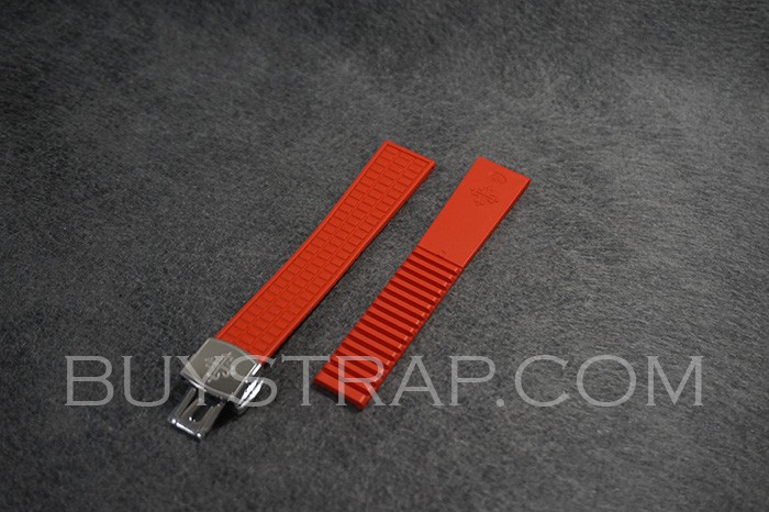 19x16 Red rubber strap watch band for Patek Philippe 5067A