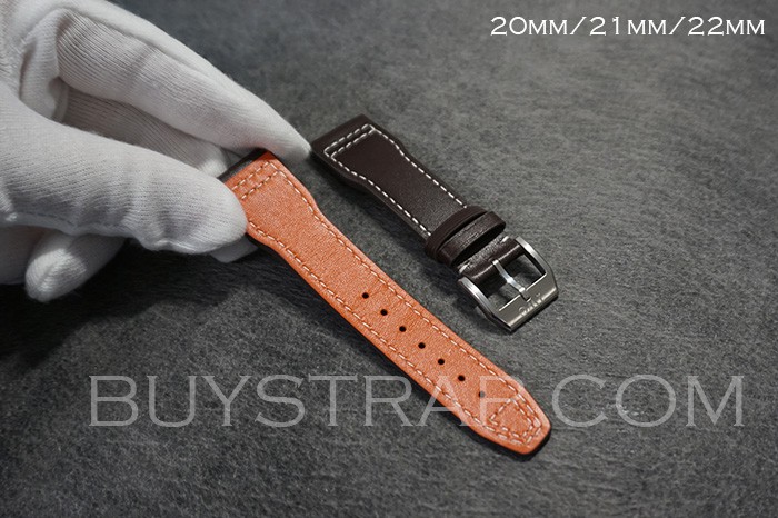 20mm/21mm/22mm Classic brown calf leather strap for IWC Watch