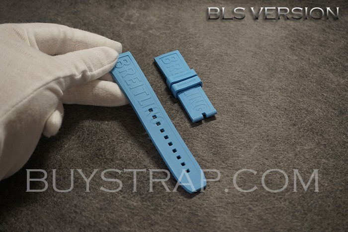 BLS VERSION BLUE CAOUTCHOUG RUBBER STRAP FOR BREITLING DIVER PRO. 22MM