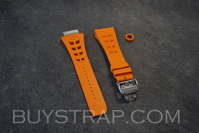 Orange Rubber Strap M L Size For Richard Mille RM11-03