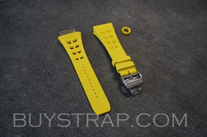 Yellow Rubber Strap M L Size For Richard Mille RM11-03