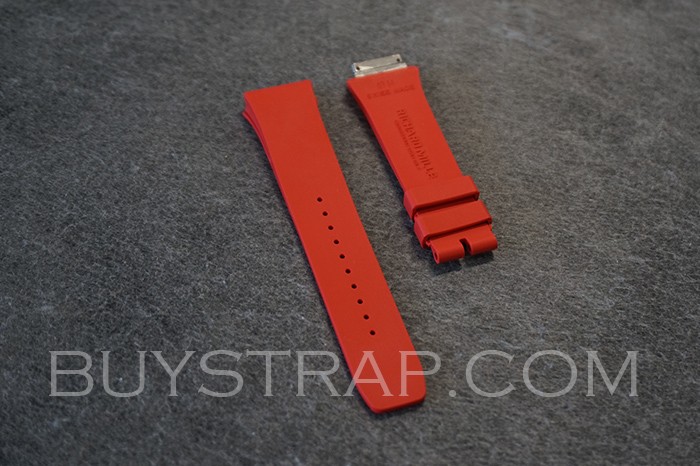 YS TOP VERSION RED COLOR CAOUTCHOUG RUBBER STRAP BAND FOR RICHARD MILLE RM07-01 RM07-02