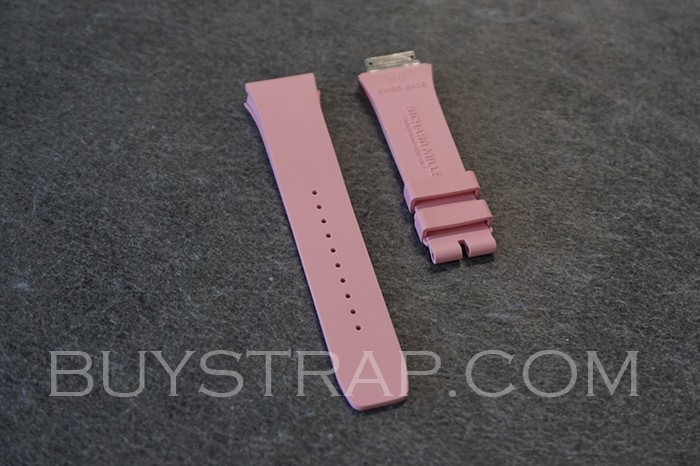 YS TOP VERSION PINK COLOR CAOUTCHOUG RUBBER STRAP BAND FOR RICHARD MILLE RM07-01 RM07-02