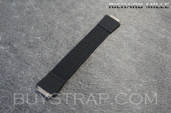 Quality Black Elastic Strap With Titanium Metal Connector For Richard Mille RM67-02 